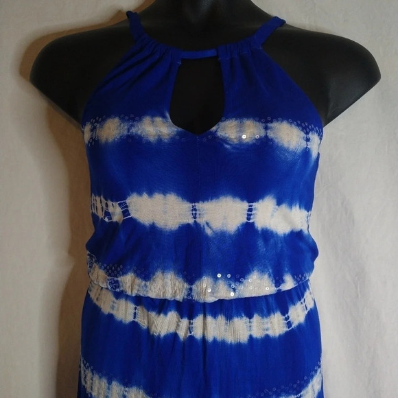 Blue Tye Dye Dress EUC👗❤️ - Picture 3 of 8